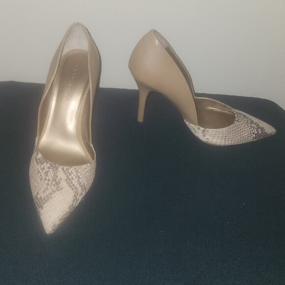 BCBGeneration nude snake-print d'orsay pointed-toe high heels. Size 8.5 women - Picture 2 of 11